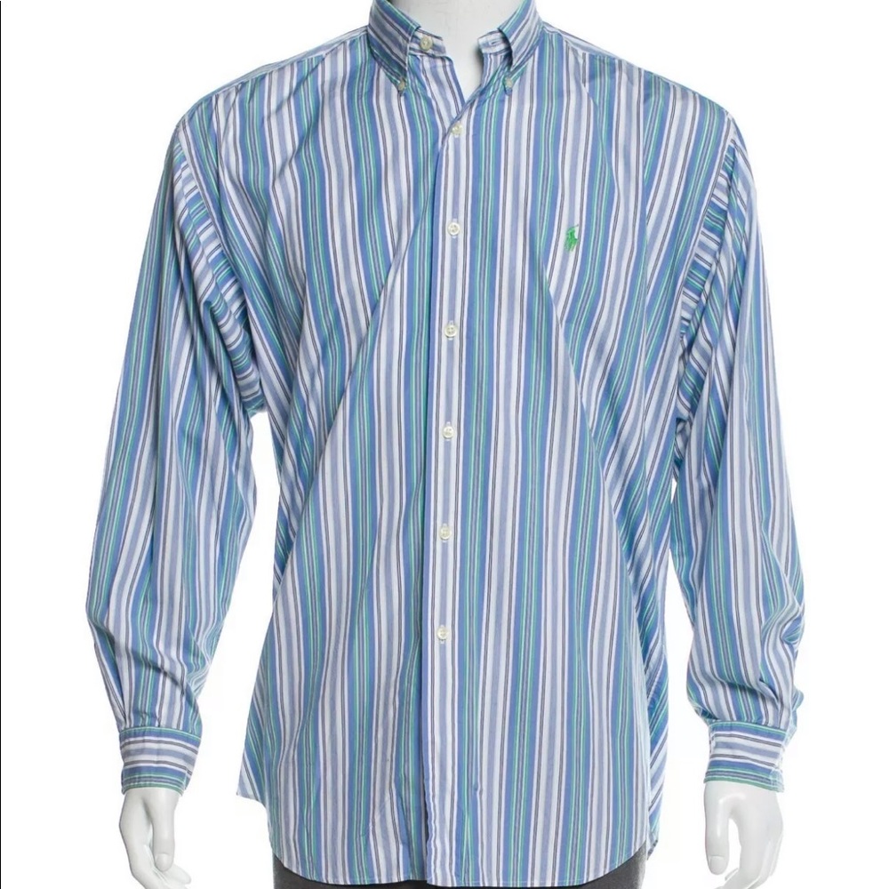Mens Ralph Lauren Polo Button Down Stripe Shirt
